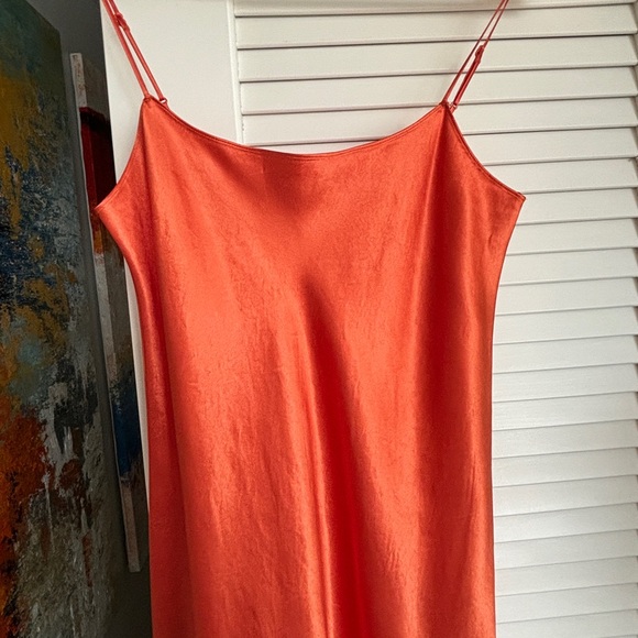 Vince. Satin Slip Dress in Burnt Orange size Small - Picture 6 of 9